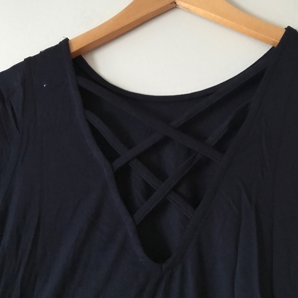Black Strap Criss Cross Back Dress - Picture 4 of 4